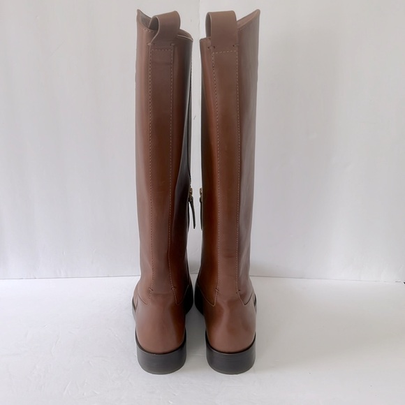 Tory Burch Women’s The Riding Boots Brown Leather Shoes Size 8.5 NWT - Picture 9 of 11
